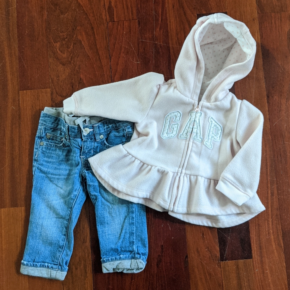 Gap Toddler Girl Jean and Jacket Set | 12-18 M
